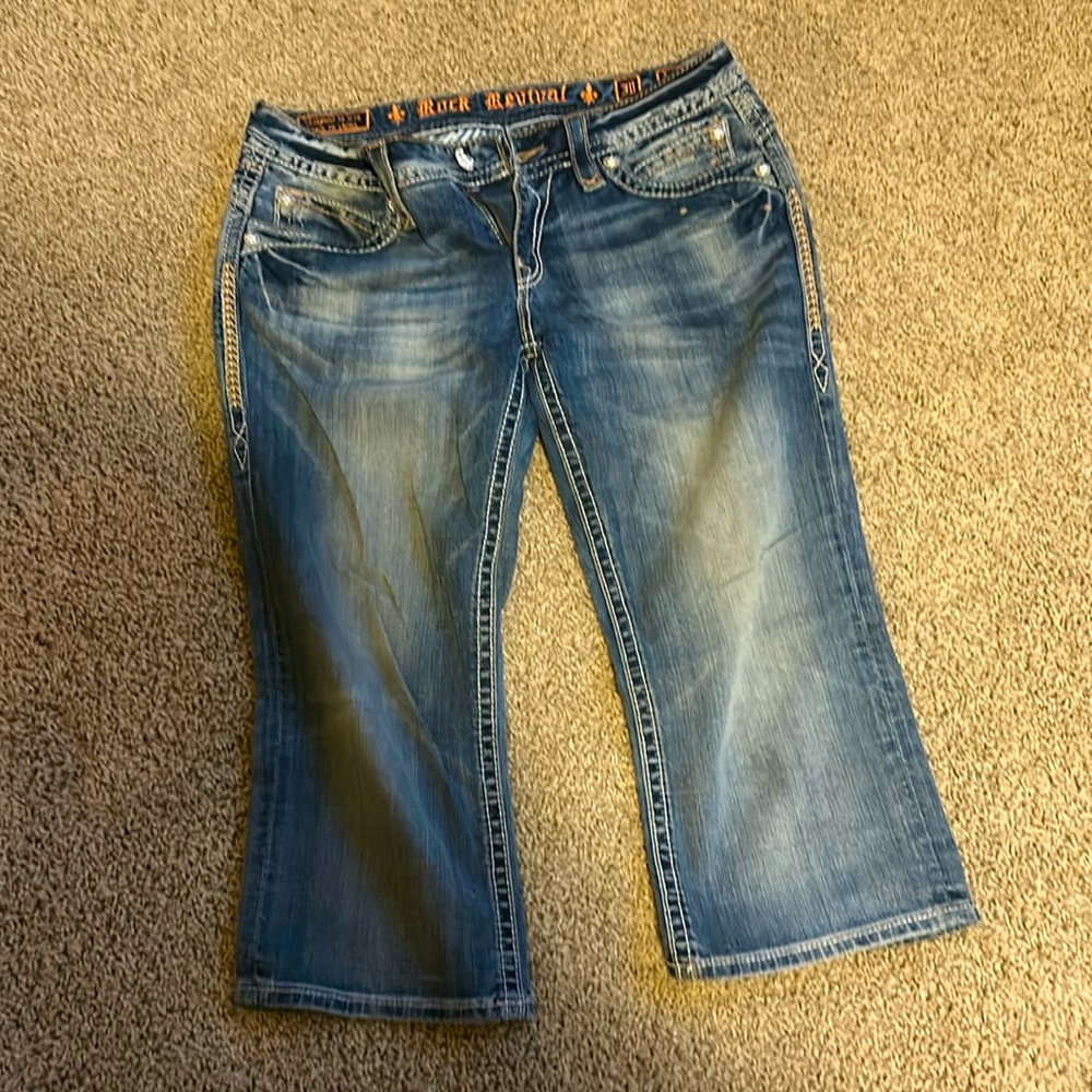 Rock Revival capri jeans shorts size 30